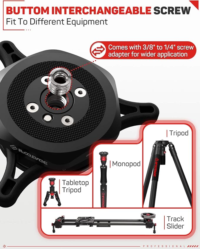 IFOOTAGE Quick Release Plate Seastar Q1S, Upgrade Camera Quick Connect Tripod - Image 4