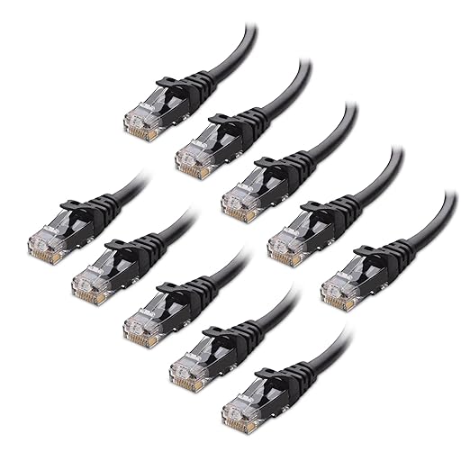 Cable Matters 10Gbps 10-Pack Snagless Short Cat 6 Ethernet Cable - 6ft by CableMatters