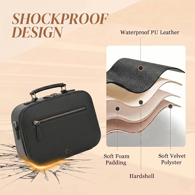 Camera Sling Bag, Waterproof PU Leather Crossbody Camere Bag - Image 6