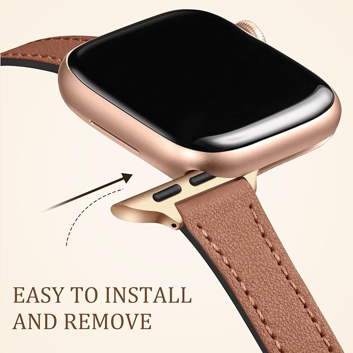 Charlam Slim Leather Band Compatible - Image 4