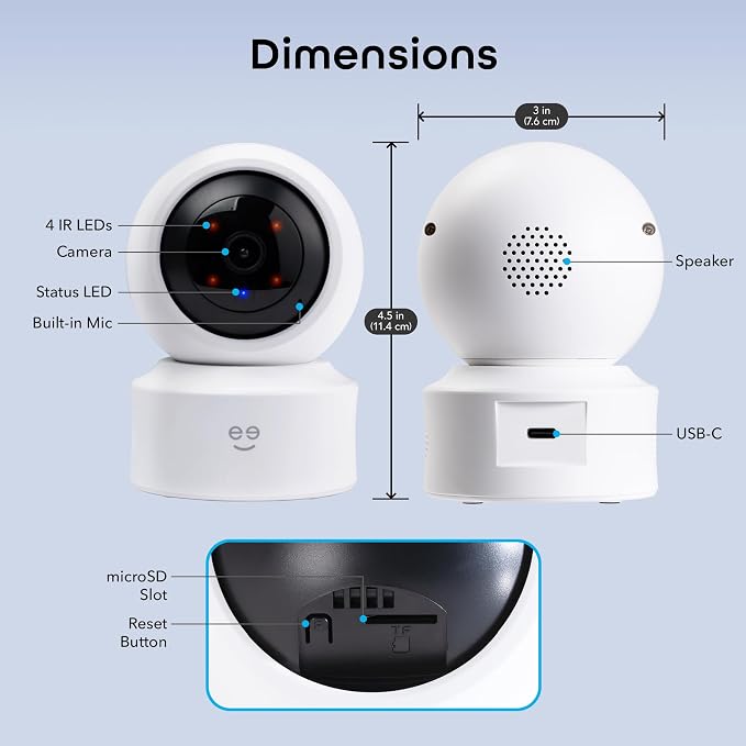 Geeni Scope Ultra 2K 360° Smart Indoor Camera, 1440p HD Auto-Tracking, Dual - Image 9