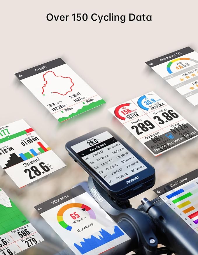 iGPSPORT iGS800 Bike Computer Touchscreen, 3.5'' Offline MAP Navigation WiFi - Image 6