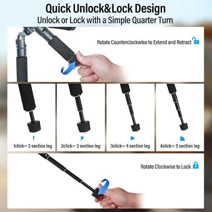 SIRUI Compact Mini Desktop Tripod, Loaded up to 17.64lbs, Phone Holder Included - Image 4
