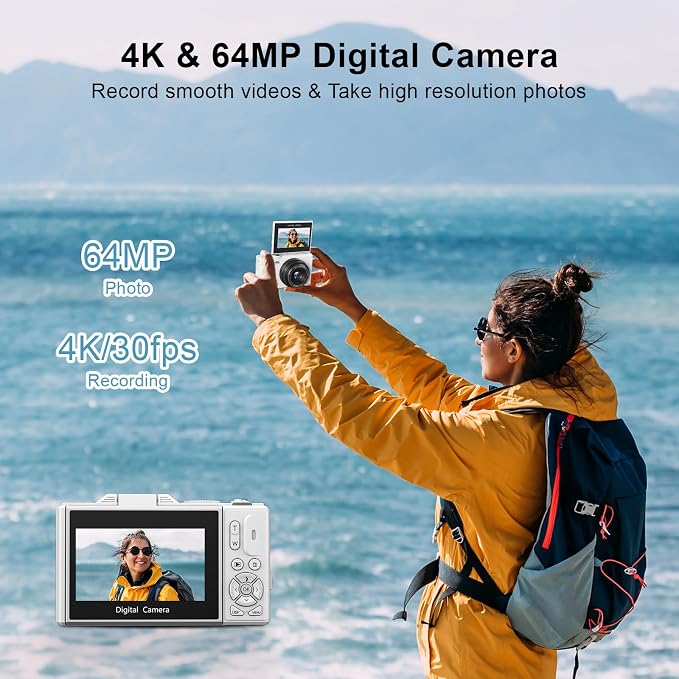 4K Digital Camera for Photography, 64MP Vlogging Camera for YouTube - Image 2