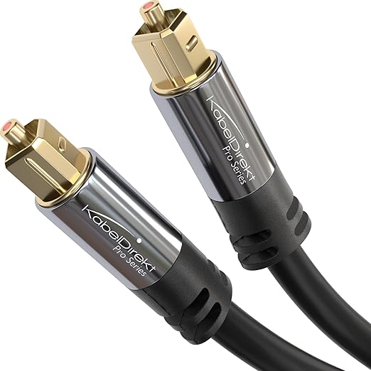 KabelDirekt TOSLINK – Optical Audio Cable – 15ft – Fiber Optic Cord, S/PDIF by Kabeldirekt