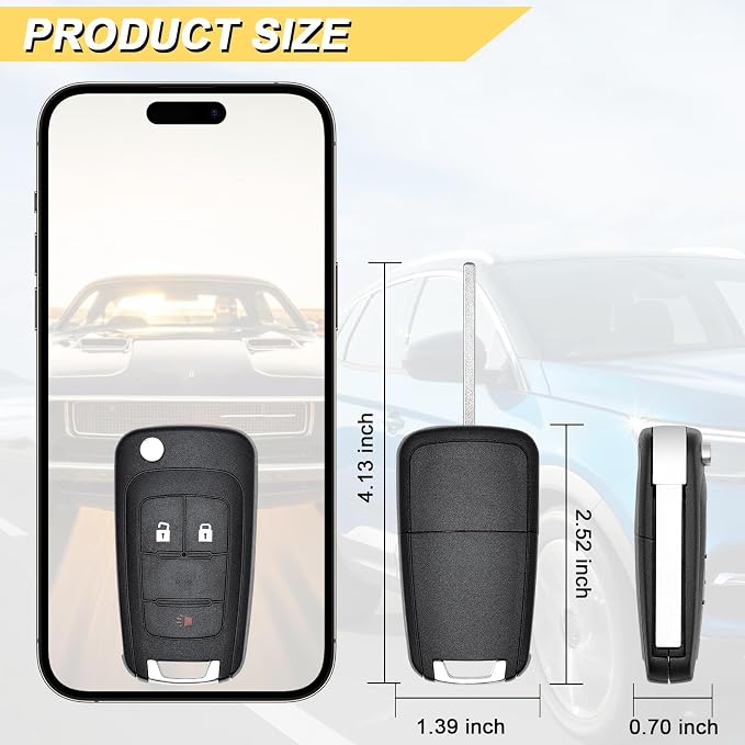 Vurkcy Key Fob Replacement for 2010-2019 Chevrolet Equinox & GMC Terrain/ 12-17 - Image 4
