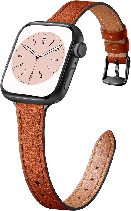 Charlam Slim Leather Band Compatible by Charlam