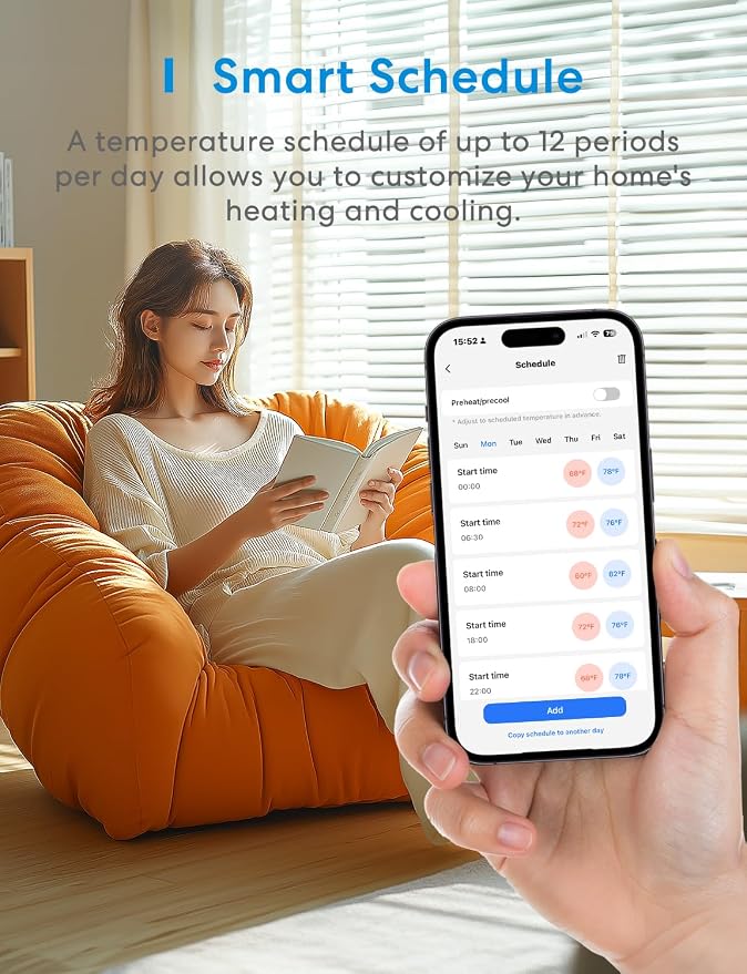 meross Smart Thermostat for Home, WiFi Thermostat Works - Image 6