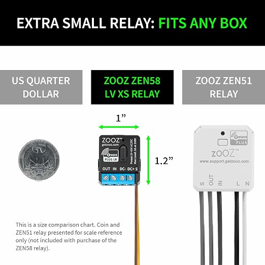 Zooz Z-Wave Long Range Low Voltage XS Relay ZEN58 800LR | Z-Wave Hub Required - Image 2