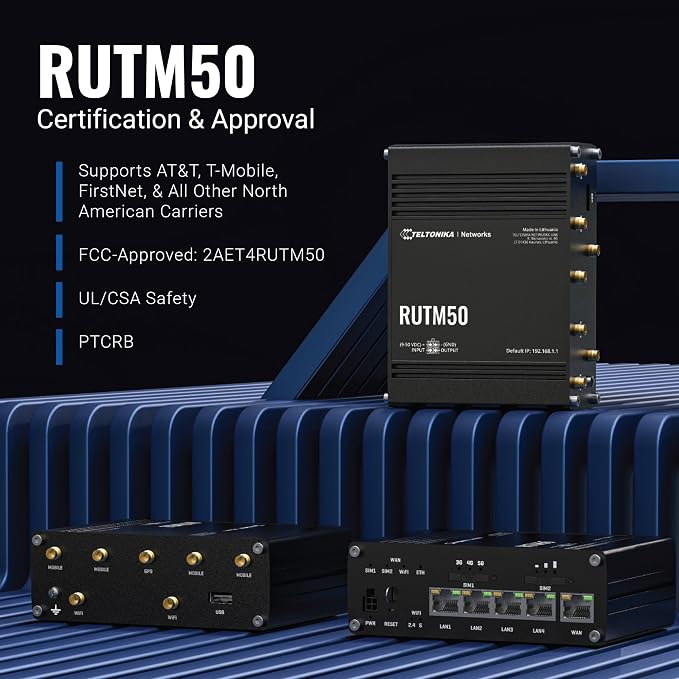 Teltonika RUTM50 WiFi Router Dual SIM Card Slot - 5G Ultra High Speeds Up to - Image 2