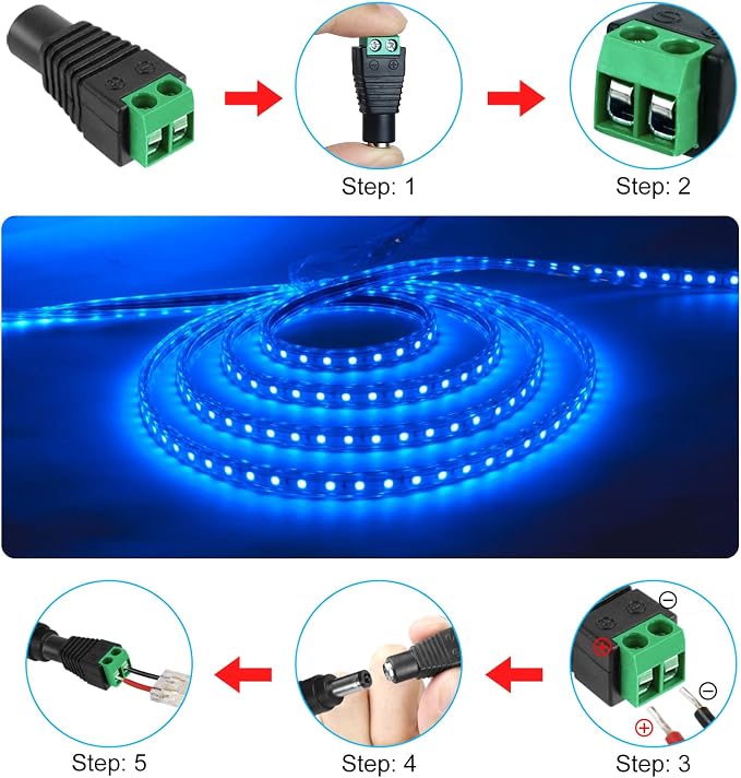 12V LED Strip Power Supply, 1A 12W Power Adapter - Image 5