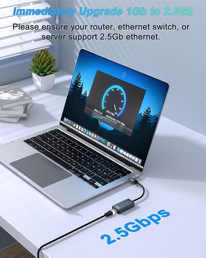 2.5gb USB Ethernet Adapter, Type-C to RJ45 Network Internet 2.5Gbps, 2.5G USB C - Image 2