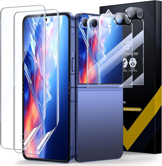 【2+2+2】EGV for Samsung Galaxy Z Flip 7 Screen Protector, Self-Healing Soft TPU by WelcometoEGV