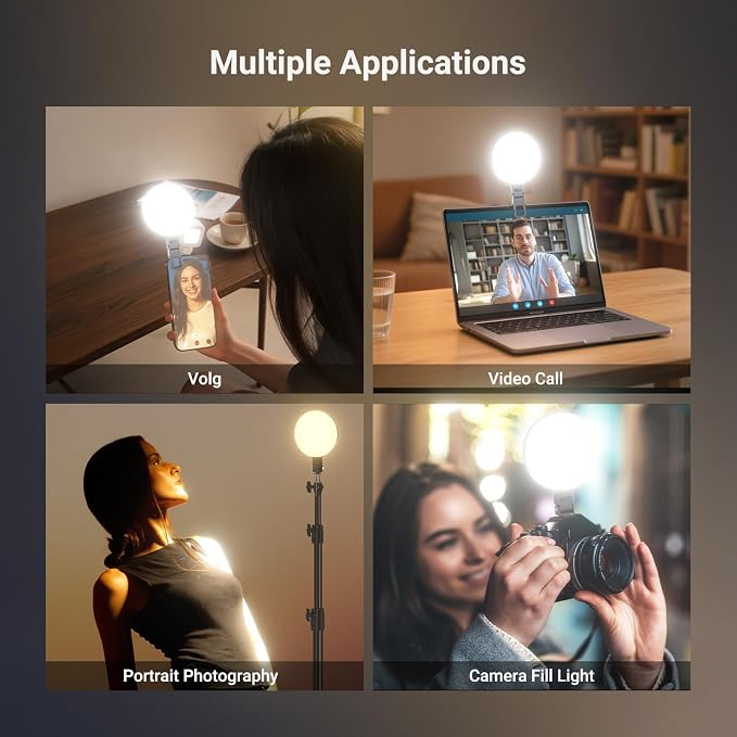NEEWER Entry Level Version LED Selfie Ring Light, 4.8W Bi Color Edge Lit Clip - Image 7