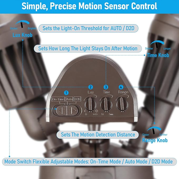 LEONLITE 3CCT LED Security Light, Motion Sensor Outdoor Lights, Dusk to Dawn - Image 7