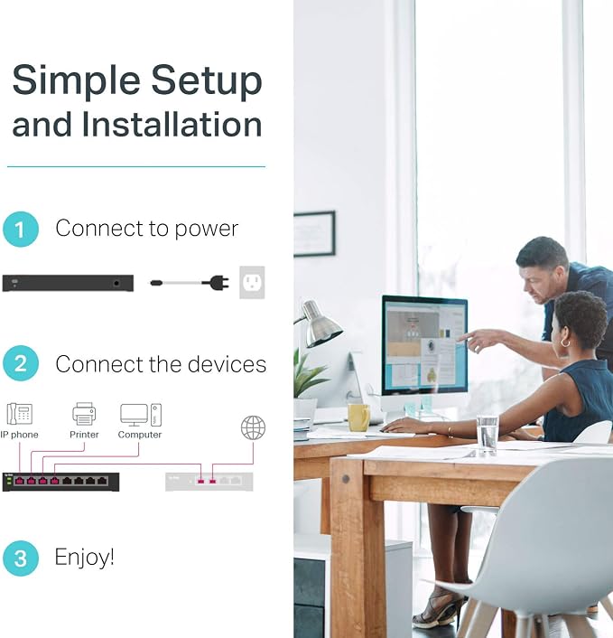 TP-Link 8 Port Gigabit PoE Switch | 8 PoE+ Ports @126W | Plug & Play | Limited - Image 5