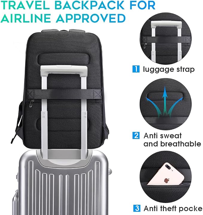 BANGE Business Smart Backpack Waterproof fit 15.6 Inch Laptop Backpack - Image 5