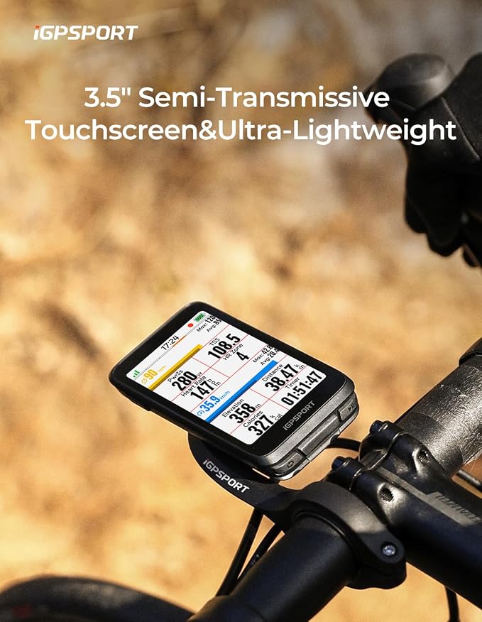 iGPSPORT BiNavi Bike Computer, 3.5‘’ Touch Screen Map Navigation Music Control - Image 7