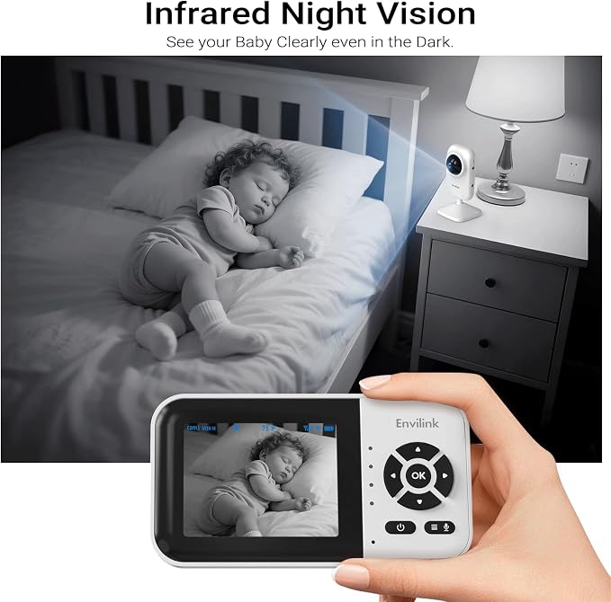 Baby Monitor with Camera and Audio, Video Baby Monitor WiFi Night Vision - Image 4