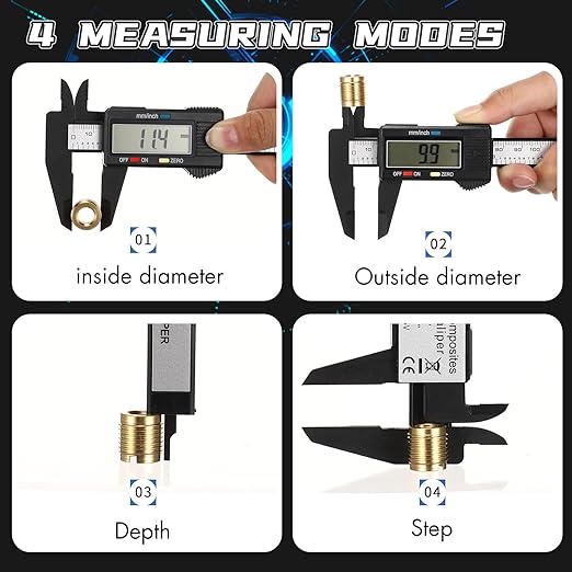 Electronic Digital Calipers, inch and Millimeter Conversion, LCD Screen - Image 3