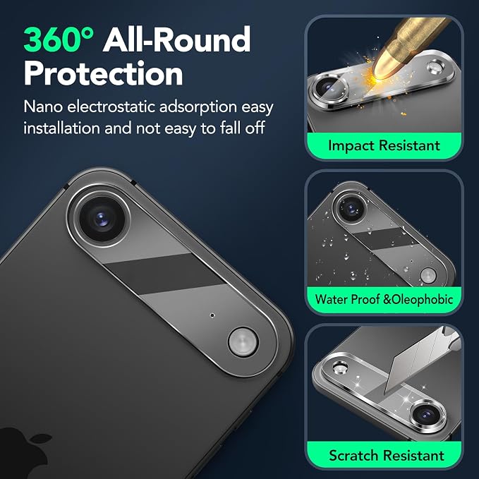 3PCS Rear Back Camera Lens Protector Tempered Glass - Image 3