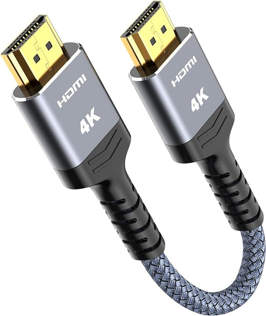 Highwings Ultra‑Short HDMI Cable, 1.06ft Total Length, Braided 4K HDR Cord by Highwings