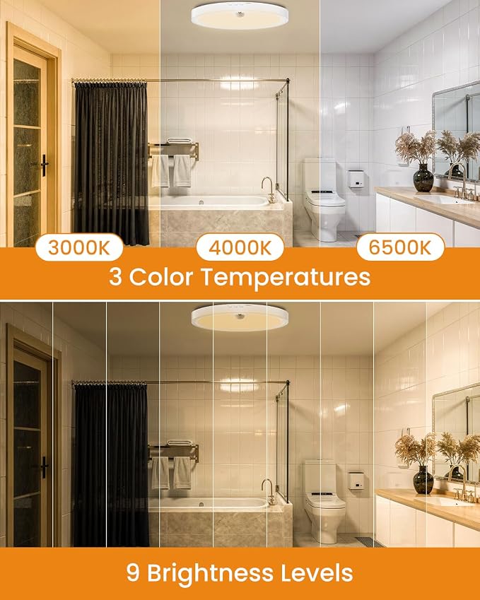 Wireless Motion Sensor Ceiling Light, 7 Inch - Image 4