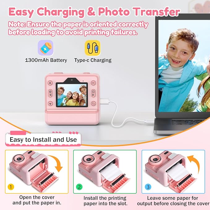 Kids Camera Instant Print, Christmas Birthday Gifts - Image 6