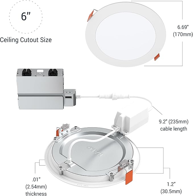 HALO 6” Smart Wi-Fi Slim Canless LED Downlight Powered by WiZ Pro, Dimmable - Image 10