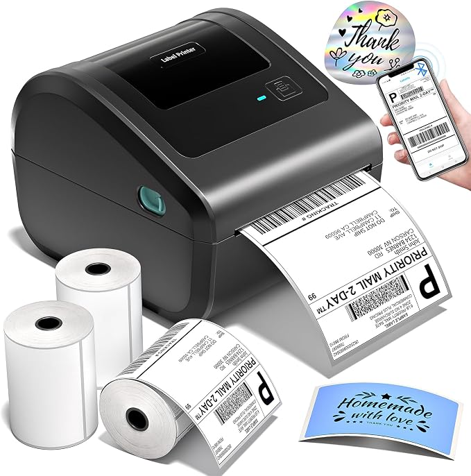 Bluetooth Shipping Label Printer by OmezizyLabelPrinter