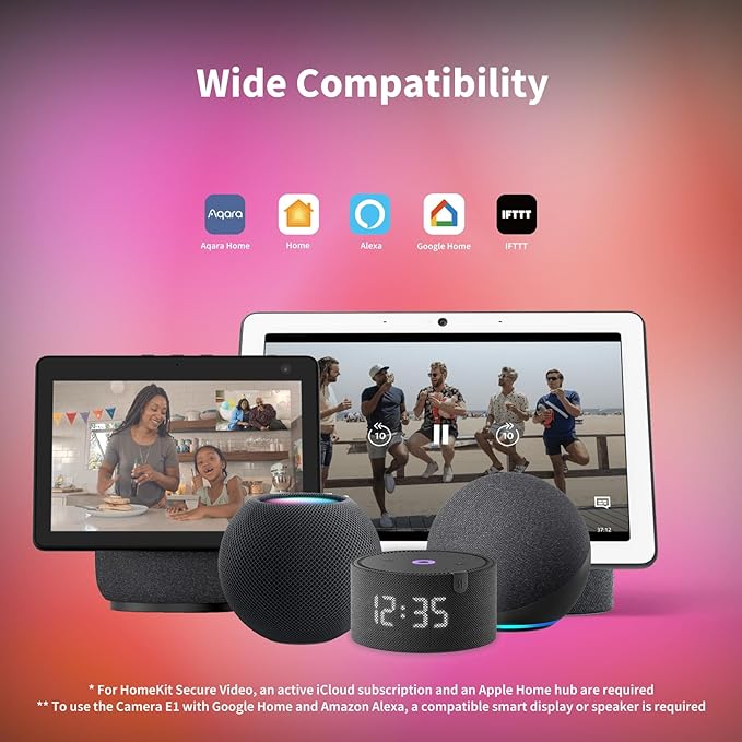 Aqara 2K Indoor Security Camera E1, Pan & Tilt, HomeKit Secure Video Indoor - Image 3