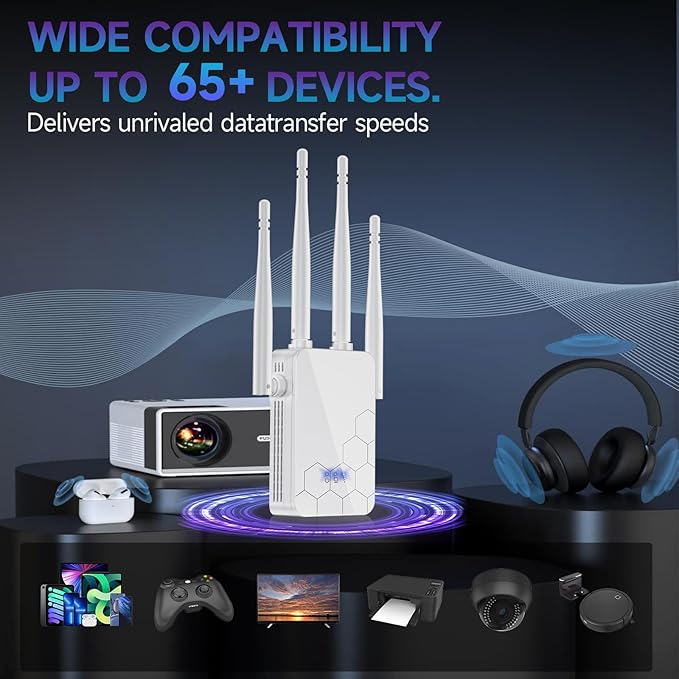 WiFi Extender Internet Booster, Long Range Repeater Wireless Routers Amplifier - Image 6