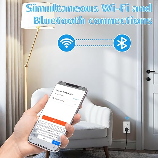 WiFi Plug with Switch, Compatible with Alexa and Google Home via Tuya, Compact - Image 3