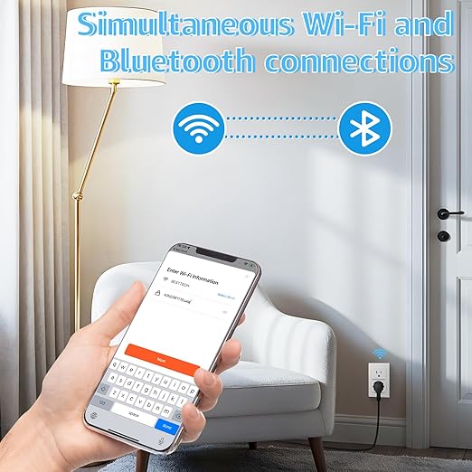 WiFi Plug with Switch, Compatible with Alexa and Google Home via Tuya, Compact - Image 3