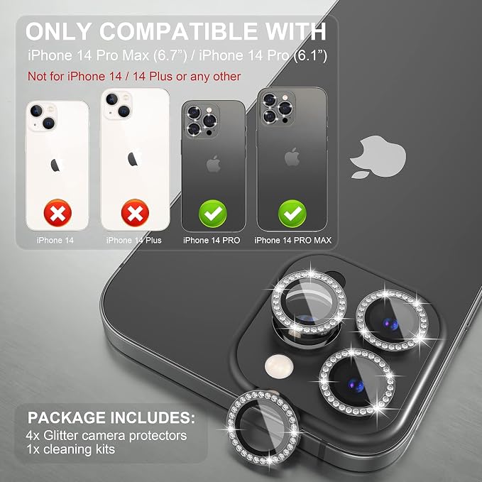 Choiche Compatible for iPhone 14 Pro/iPhone 14 Pro Max Camera Lens Protector - Image 2