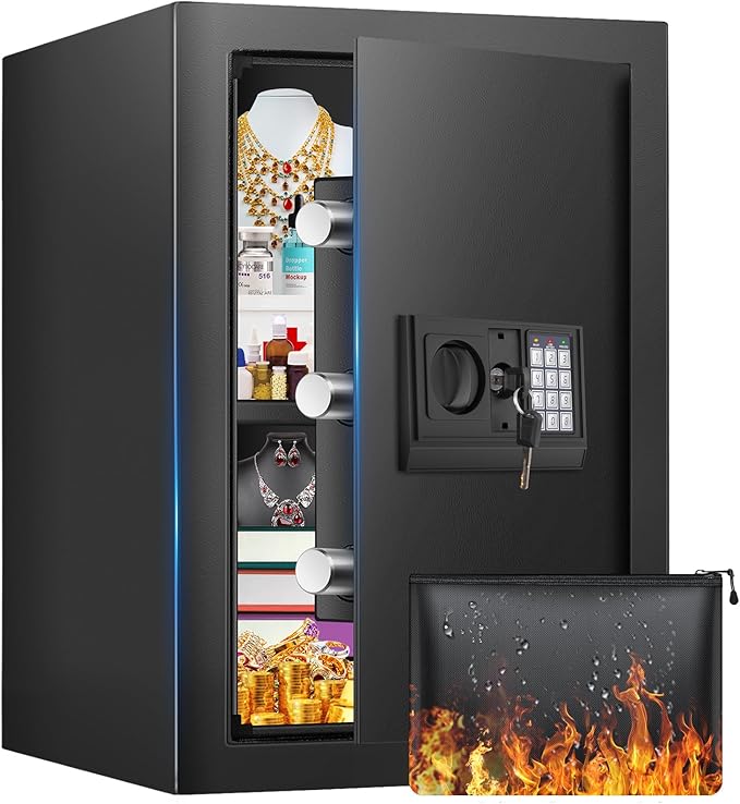 16.54 Inches Tall Safe Box, 2.5 Cuft Home Safe by FOWORE
