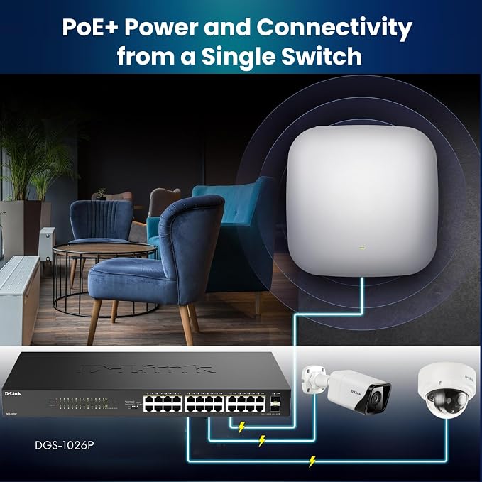 D-Link 24-Port Gigabit PoE+ Unmanaged Switch - Image 7