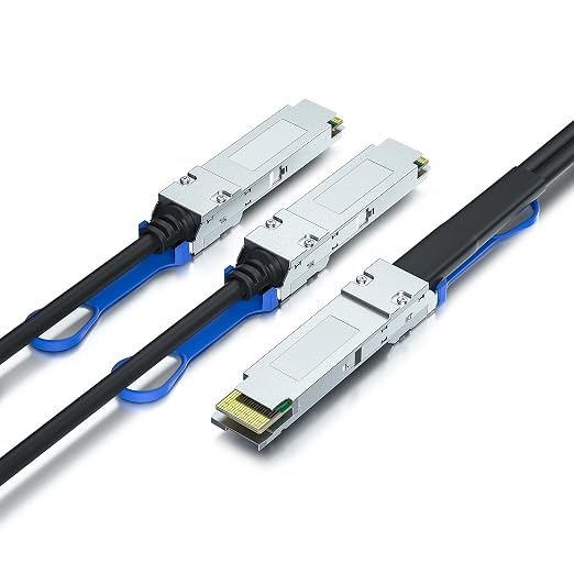 10Gtek 200GbE to 2x100GbE Splitter DAC, QSFP-DD to 2xQSFP28, by 10Gtek