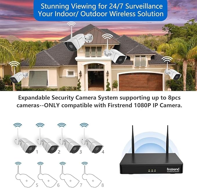 Firstrend WiFi Wireless Security Camera System, 8Ch NVR - Image 6