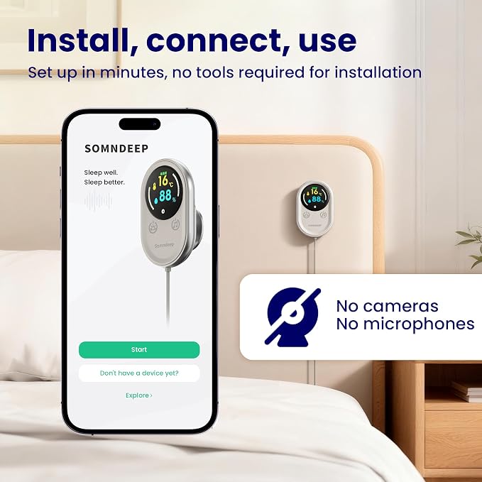 Contactless Smart Sleep Tracker, Heart Rate & Breathing Pattern Tracking - Image 9