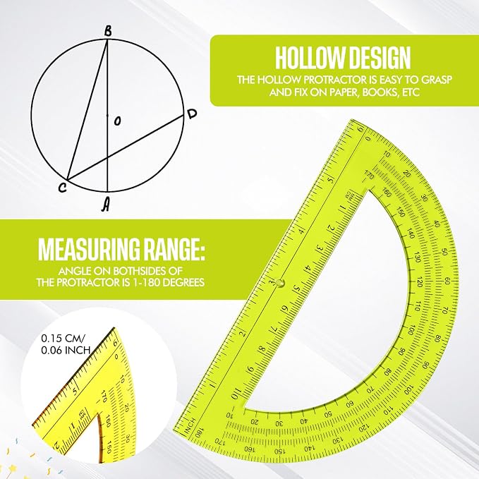 EBOOT Student Geometry Math Set, Drawing Compass and 6 Inch Swing Arm - Image 7