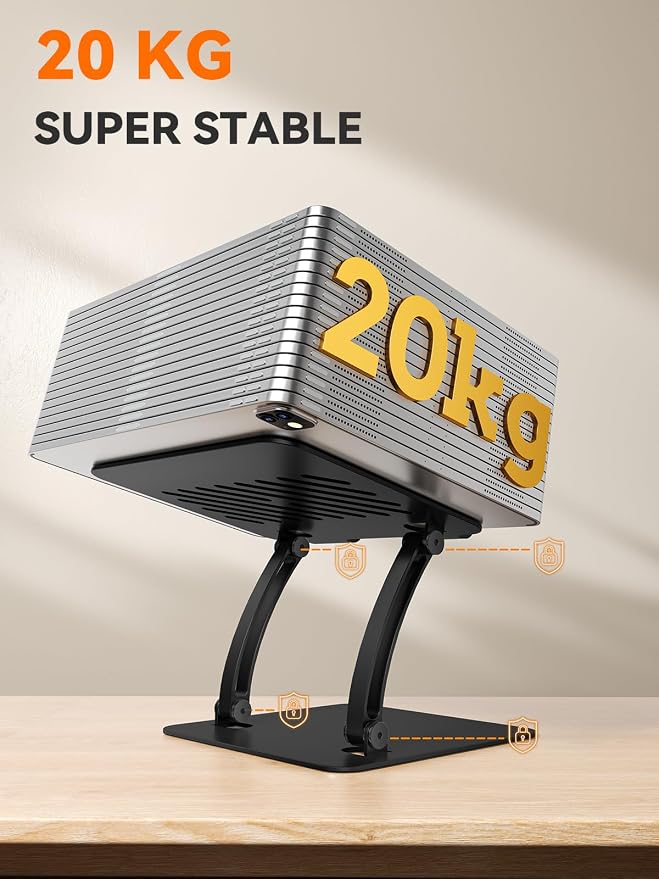 tounee Tablet Holder Stand, Dual Rod Adjustable Aluminum Desktop Stand - Image 4