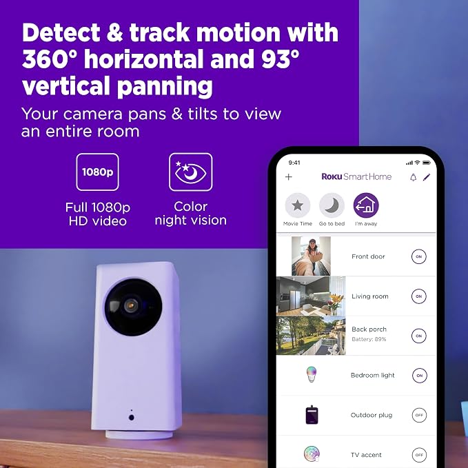Roku Indoor Camera 360° for Home Security - Image 2