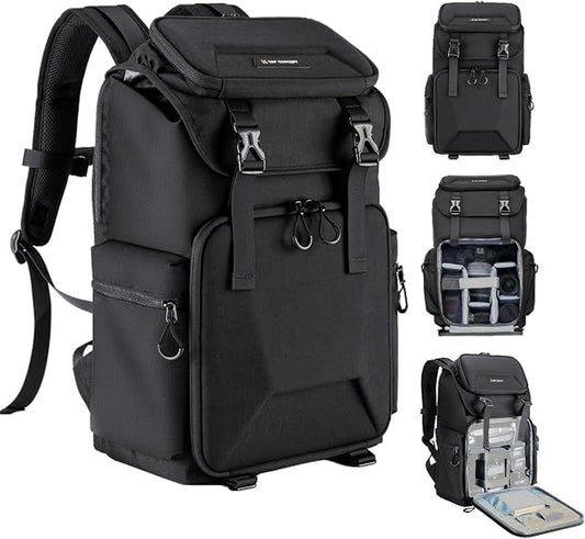 K&F CONCEPT Camera Backpack, Hard Shell Camera Bag, Large Capacity Photography by KFCONCEPT
