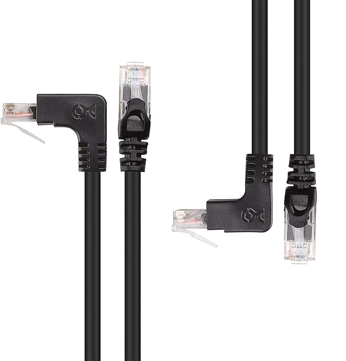 Cable Matters 10Gbps Combo-Pack 90 Degree Cat 6 Ethernet Cable - 3ft by CableMatters