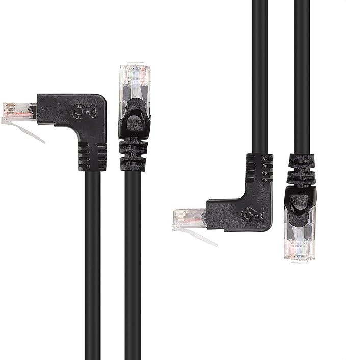 Cable Matters 10Gbps Combo-Pack 90 Degree Cat 6 Ethernet Cable - 7ft by CableMatters