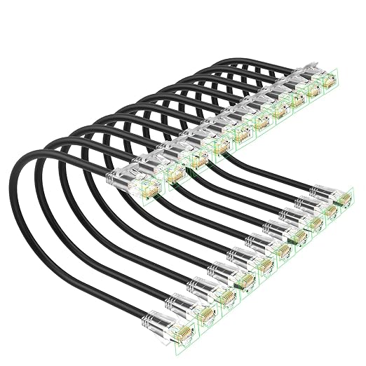 Cat 6 Patch Cables 20 feet, Slim Cat6a Ethernet Patch Cable 10Gbps 550Mhz by Unknown