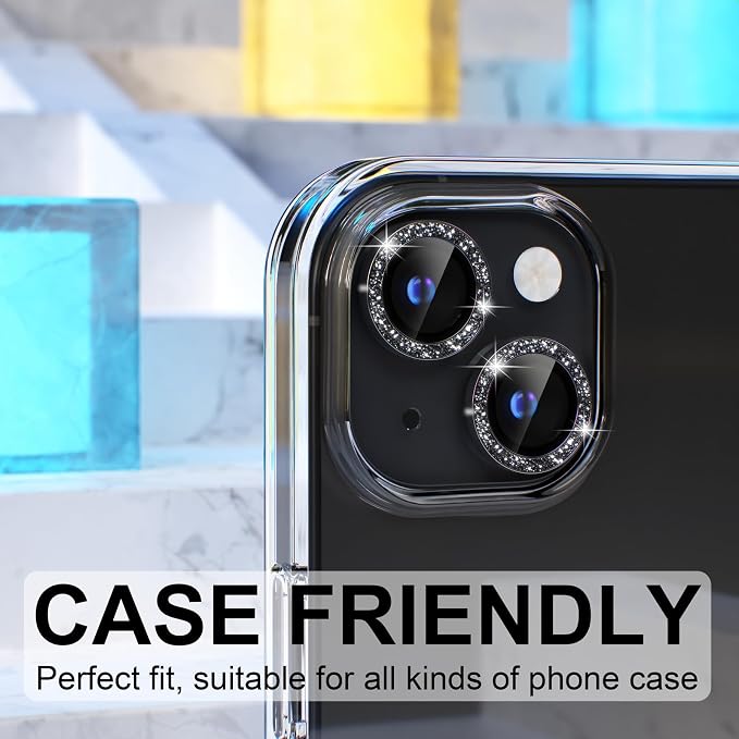Choiche Compatible for iPhone 15 /iPhone 15 Plus Camera Lens Protector Bling - Image 4