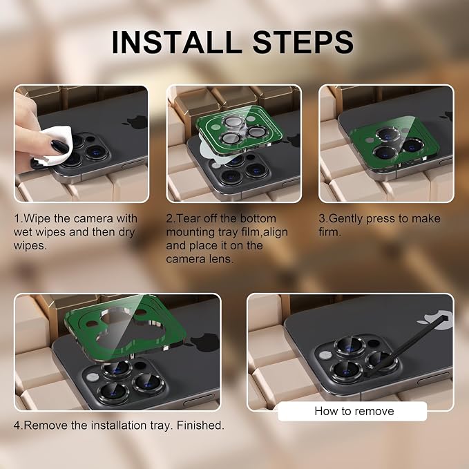 Misea Compatible for iPhone 16 Pro/iPhone 16 Pro Max Camera Lens Protector - Image 7