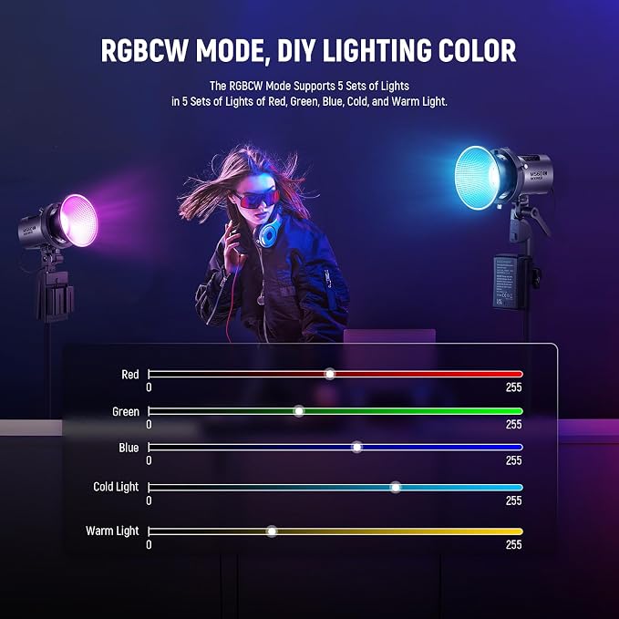NEEWER MS60C RGBWW LED Video Light - Image 5